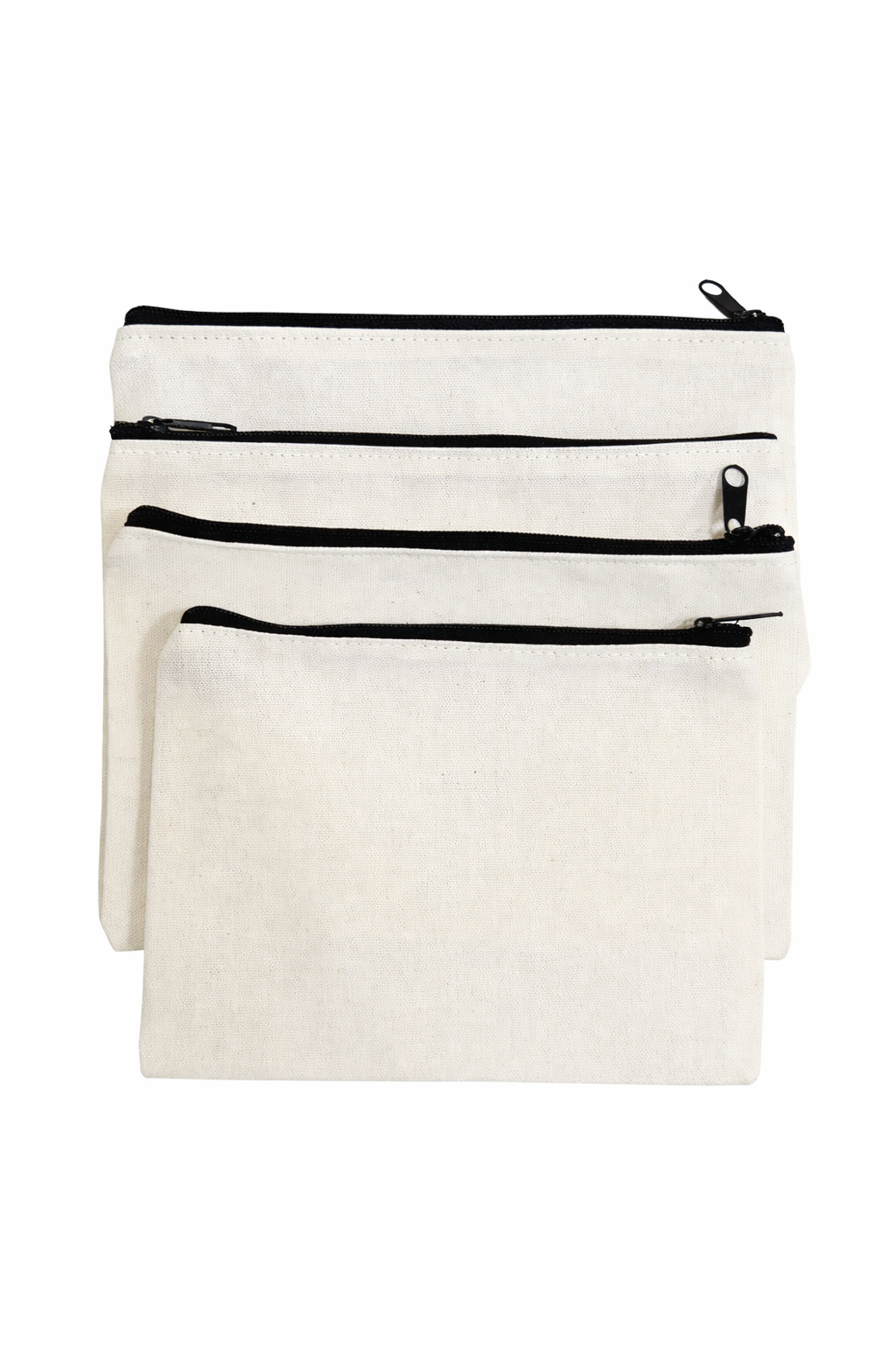 Estuches en canva natural / 12 unid